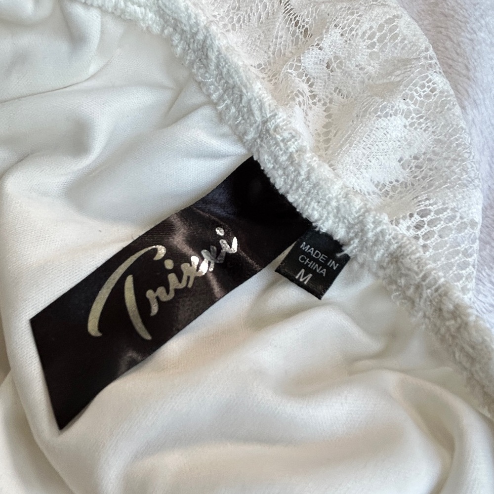 Trixxi White Lace Strapless High/Low Dress Size Medium - Picture 5 of 13